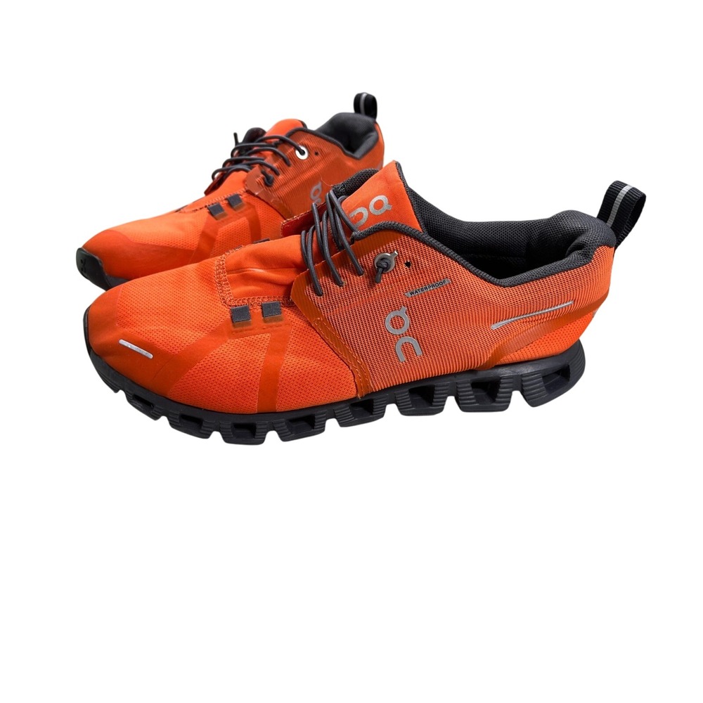 On Running Cloud 5 Waterproof Womens 7 Orange Performance Running Shoes - Picture 2 of 6
